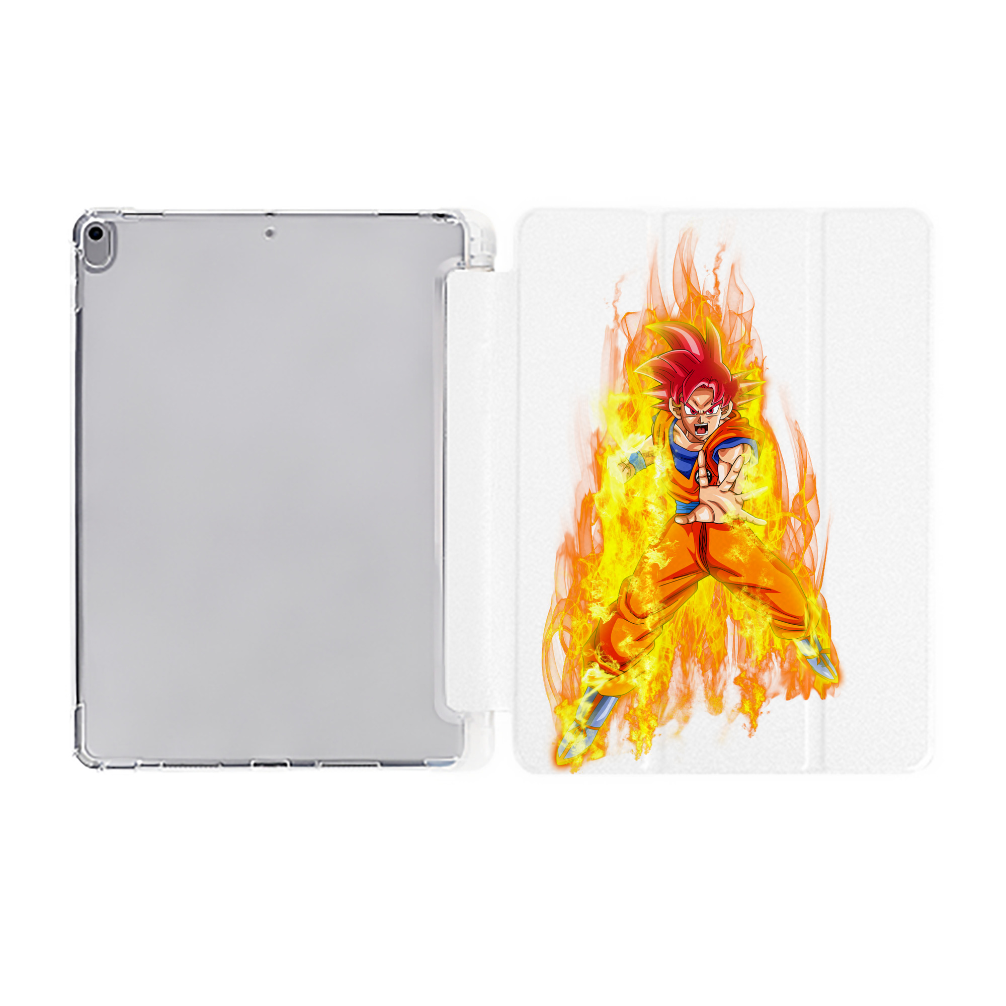（画像用） ドラゴンボール 孫悟空（そん ごくう）Son Goku カカロット DRAGON BALL Kakarotto IPad ケース ペン収納付き 三つ折りスタンド PUレザー×シリコン 対応機種9.5/10.5/10.9インチ